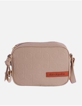 Bandolera DON ALGODON Elda beige logo