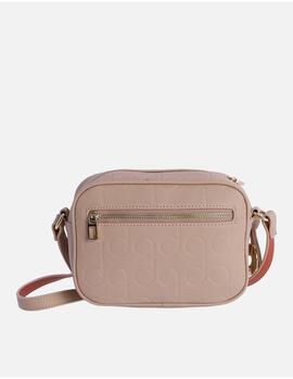 Bandolera DON ALGODON Elda beige logo