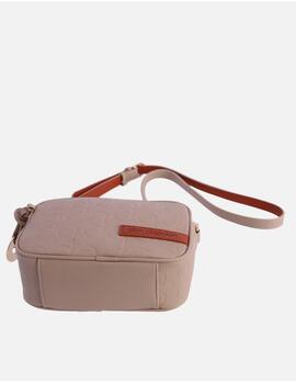 Bandolera DON ALGODON Elda beige logo