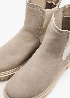 Botin LOIS Casual Chelsea taupe gomas lados