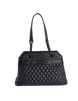 Bolso DON ALGODON negro acolchado asas cadena