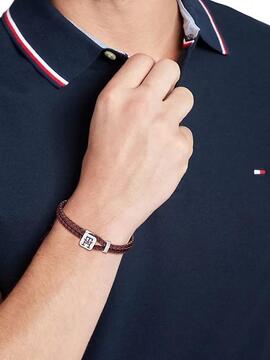 Pulsera TOMMY HILFIGER Trenzada Burdeos