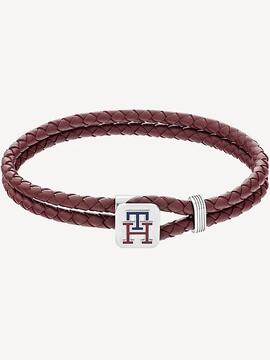 Pulsera TOMMY HILFIGER Trenzada Burdeos