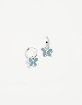 Pendientes AGATHA Aro Mariposa Azul