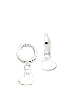 Pendientes AGATHA Aro Corazon y Circonita