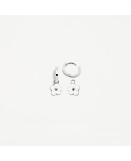 Pendientes AGATHA Aro Flor con Circonita