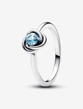 Anillo PANDORA Círculo Eternity Azul Aguamarina