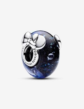 Charm PANDORA  Murano Azul Mickey Mouse & Minnie Mous