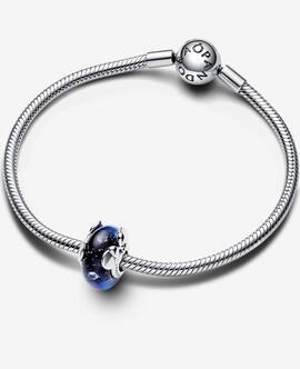 Charm PANDORA  Murano Azul Mickey Mouse & Minnie Mous