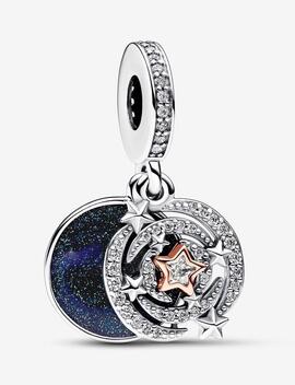 Charm PANDORA Colgante Doble Estrella Fugaz en Dos T
