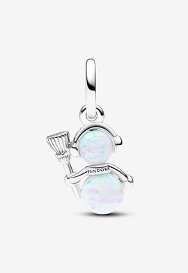 Charm PANDORA colgar Muñeco de Nieve Opalescente