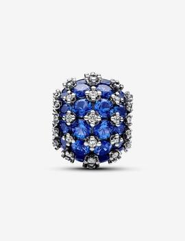 Charm PANDORA Azul Redondo Brillante en Pavé