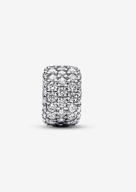 Charm PANDORA Triple Fila Brillante en Pavé