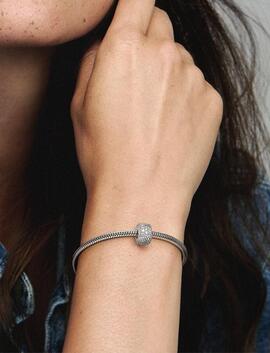 Charm PANDORA Triple Fila Brillante en Pavé
