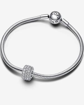 Charm PANDORA Triple Fila Brillante en Pavé