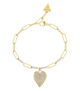 Pulsera GUESS Eslabones Corazón Circonitas