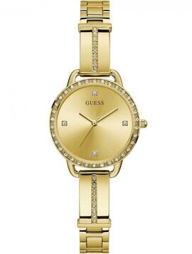 Reloj GUESS Bellini dorado bisel circonitas