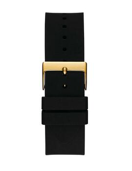 Reloj GUESS Supernova dorado correa caucho negra
