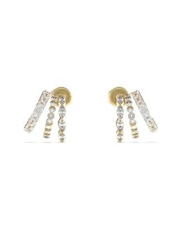 Pendientes GUESS Aro Triple Piedras Brillantes