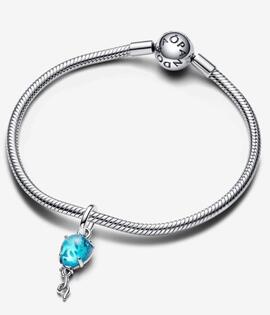 Charm Colgante PANDORA Globo Cristal de Murano Azul UNICEF