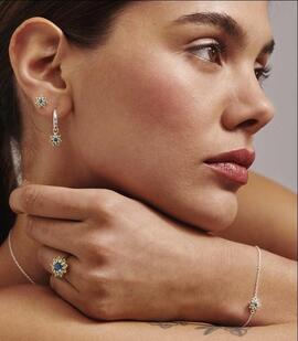 Pulsera RADIANT Piedra Azul ROSETONES