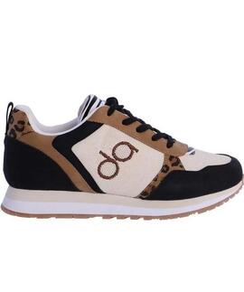 Deportiva DON ALGODON  beig-negra-leopardo-camel