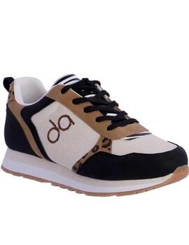 Deportiva DON ALGODON  beig-negra-leopardo-camel