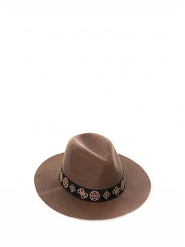 Sombrero GUESS Fedora con logo 4g y Peony