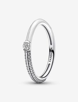 Anillo PANDORA ME Dual Blanco y Pavé