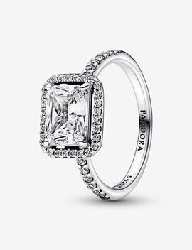 Anillo PANDORA Halo Rectangular Brillante