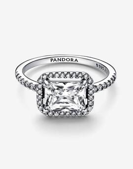 Anillo PANDORA Halo Rectangular Brillante