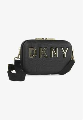 Neceser DKNY rigido negro logo dorado