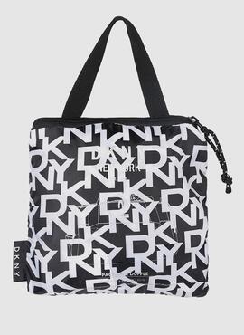 Bolso DKNY mano encartable negro estamp logo