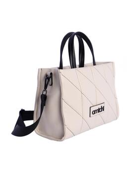 Bolso AMICHI Alda mano cuadrado pespuntes