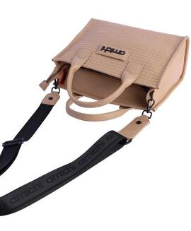 Bolso AMICHI mano cuadros logo delante