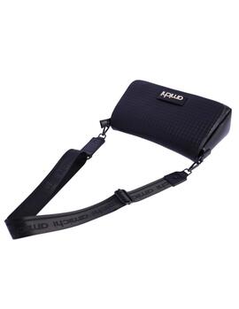 Bandolera AMICHI Alina negra cuadros y solapa