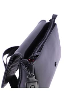 Bandolera AMICHI Alina negra cuadros y solapa
