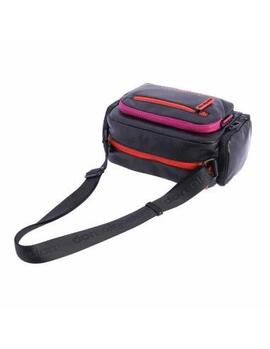 Bolso DON ALGODON negro piel acolchad crem roja