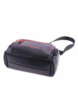 Bolso DON ALGODON negro piel acolchad crem roja