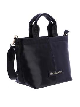 Bolso DON ALGODON mano negro logo dorado