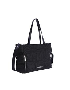 Shopper AMICHI negro cremellera