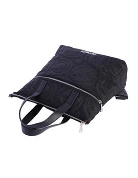 Mochila AMICHI tela negra cremallera