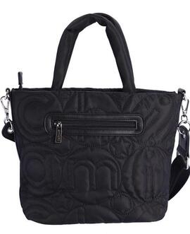 Bolso AMICHI mano negro logo