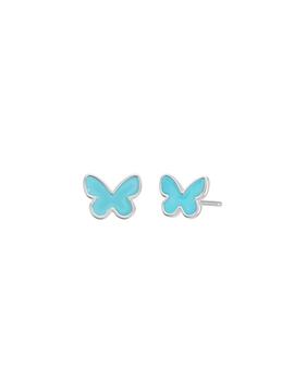 Pendiente MAREA plata mariposa esmalte turquesa