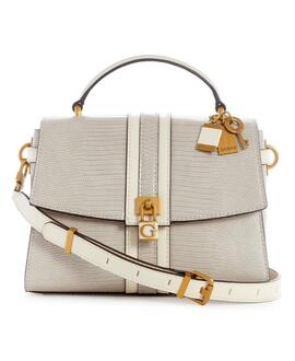 Bolso GUESS piel beige boton c/ logo
