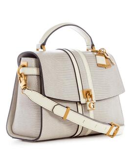 Bolso GUESS piel beige boton c/ logo