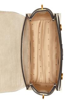 Bolso GUESS piel beige boton c/ logo