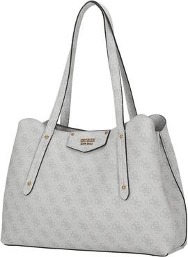 Bolso GUESS piel blanco estamp logo boton