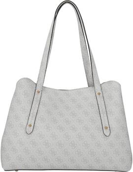 Bolso GUESS piel blanco estamp logo boton