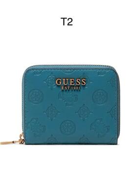 Cartera GUESS  negra/azul logotipo